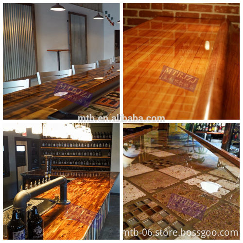 Scratch Resistant Epoxy Furniture Coating on Bartop